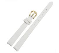 WUWMTUTCK Leather Watchband 6mm 8mm 10mm 12mm 14mm Fit For The Womens Wrist Watch Bracelet Red Black White Blue(White g,12mm)