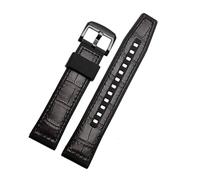 WUWMTUTCK Leather With Silicone Bottom Watchband Fit For SRPD76K1 SRPE80K1 SRPE79K1 Wristband Sports Strap 22mm Black Brown