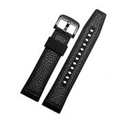 WUWMTUTCK Leather With Silicone Bottom Watchband Fit For SRPD76K1 SRPE80K1 SRPE79K1 Wristband Sports Strap 22mm Black Brown