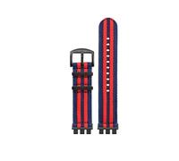 WUWMTUTCK Nylon Canvas Watch Strap Fit For SWATCH YVS420 YVS454 YVS451 YVS400 YVS404 21mm Black Orange Green Red Blue Watchband Adapter Refit(A19-B pin)