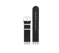 WUWMTUTCK Nylon Canvas Watch Strap Fit For SWATCH YVS420 YVS454 YVS451 YVS400 YVS404 21mm Black Orange Green Red Blue Watchband Adapter Refit(A1-S pin)