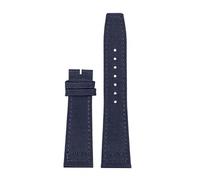 WUWMTUTCK Nylon Canvas Watchband Fit For IWC For PILOT For Portugal Fabric Watch Strap 20mm 21mm 22mm Bracelet Black Armygreen Blue Wrist Belt(Blue no buckle,21mm)