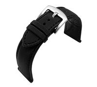 WUWMTUTCK Rubber Nylon Canvas Watchband Fit For Omeg-a Speed Sea For Master AT150 20mm 22mm 24mm Replacement Bracelet Watch For Fifty Fathoms(Black-blackline5,24mm)