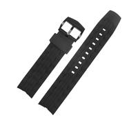 WUWMTUTCK Rubber Watch Band Fit For CASIO For EDIFICE Series EF-550d / PB EF-523 Black Silicone Bracelet Men's Strap 22mm