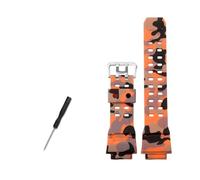 WUWMTUTCK Silicone Rubber Watch Strap 16mm Convex Joint Black Red Orange Blue Green Beige Watchband Fit For CASIO Fit For G-SHOCK 3410 GW-9400 GW9300(A Camo orange-S)