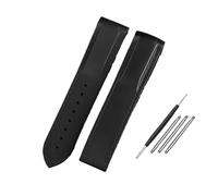 WUWMTUTCK Silicone Rubber Watch Strap 20mm 21mm 22mm Waterproof Orange Blue Men Watchband Fit For Omega Fit For Seamaster Diver 300m Fit For Planet Ocean 600m(Black black-NO BK,22mm)