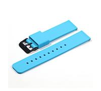 WUWMTUTCK Silicone Strap Folding Buckle Fit For Samsung For Galaxy Watch Gear S2 S3 Quick Release Rubber Bracelet Band(Light blue-BK)