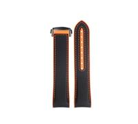 WUWMTUTCK Silicone Watch Strap Fit For Omega For Seamaster 600 Quarter Orange Sports Rubber Band 21mm 22mm Soft Belt For Men