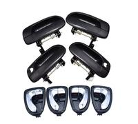 WUWMTUTCK Silver Black Chrome Outside & Inside Door Handle Front Rear LH RH Kit Fit for Hyundai Accent 1.6L 2000 2001 2002 2003 2004 2005 2006(Chrome Kit)