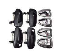 WUWMTUTCK Silver Black Chrome Outside & Inside Door Handle Front Rear LH RH Kit Fit for Hyundai Accent 1.6L 2000 2001 2002 2003 2004 2005 2006(Silver Kit)