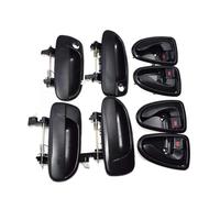 WUWMTUTCK Silver Black Chrome Outside & Inside Door Handle Front Rear LH RH Kit Fit for Hyundai Accent 1.6L 2000 2001 2002 2003 2004 2005 2006(Black Kit)