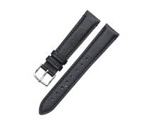 WUWMTUTCK Soft Women's Leather Watch Strap Suitable Fit For COACH Chain 16mm Red Black Fashionable Cross Texture(Nero)