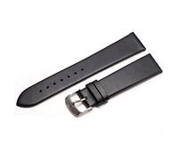 WUWMTUTCK Watch Band Leather 18mm 20mm 22mm Thin Smooth Strap Belt Suitable Fit For DW Watches Galaxy Gear S3(Black silver,20mm)