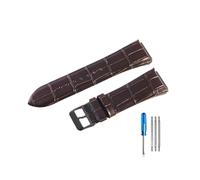 WUWMTUTCK Wear Resistant And Durable Leather Watchbands Fit For Guess W0400G2 W0040G7/W0247G4 Watch Strap 22mm(Coffee-BK-K1)