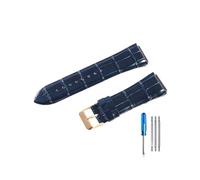 WUWMTUTCK Wear Resistant And Durable Leather Watchbands Fit For Guess W0400G2 W0040G7/W0247G4 Watch Strap 22mm(Blue-RS-K1)