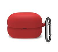 WUWOCJ Case Compatible with Sony LinkBuds Clip WF-LC900 Wireless Bluetooth Earbuds,Soft Silicone Cover Accessories with Carabiner (Red)