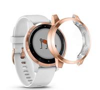 WUWOCJ Screen Protector Cases Compatible with Garmin Vivoactive 4S/Venu 2S 40mm,All-Around Soft TPU Protective Case Bumper Frame Cover (Rose)