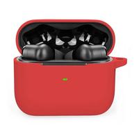 WUWOCJ Soft Silicone Case Compatible with Razer Hammerhead Ture Wireless Pro,Protective Sleeve Shockproof Resistant Case with Carabiner (Red)