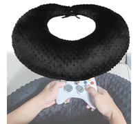 wuwumiline Professional Gaming Pillow for Lap; Arm Rest Pillow Gaming Lap Pillow with Crochet Support - Eliminate Pain in Gaming (Black)