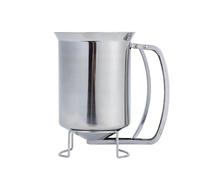 WUWWUT 1000ML Batter Separator with Squeeze Handle, Stainless Steel Pancake Batter Dispenser, Manual Cooking Crepes Cake Funnel Dispenser, Kitchen Baking Tool for Cupcake Brownie Waffles