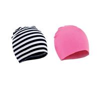 WUWYOUWL Baby Beanie Hat, 2Pcs Autumn and Winter Cotton Cap Soft Double Layered Hats Cute Hats Cap Beanie for Unisex Baby Boy Girl Kids Toddler Infant Aged 1-3 (3a)