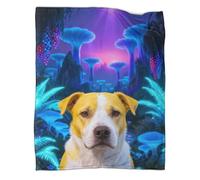 WUXHRL Native Dog Fleece Throw Blanket, Super Soft & Cosy Flannel, Fantasy Valley Throw, Versatile Warmth for Any Occasion Unique Gift For Women/Men 70x80inch(180x200cm)