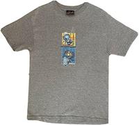 wuxiaojia PANLON World Industries Fire and Ice Vintage Mens Tshirt Medium Grey Skater Shortys Hook Ups Grey Size L