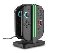 WUXIDIXI Charging Dock Compatible with Nintendo Switch 2 Joy Con Controllers, Switch 2 Charging Station with LED Indication and Charging Cable - Black