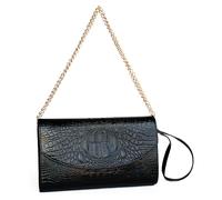 WuXingMeiLi Elegant Black Women's Clutch Bag for Weddings, Evening Bags and Clutches, Wrist Bag (T1 Black)