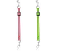 Wuxiuxiu 2 reflective dog safety collar clips, adjustable nylon pet collar with dual head 360 degree rotation
