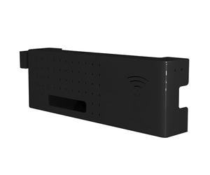 WUXTOKV Wifi Router Storage Box, Router Cabinet, Carbon Steel Material, can be Placed on The Wall or on The Table, Spacious Interior Space(Black,40x20x10CM/16x8x4IN)