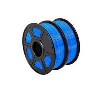 WUXUN3DP 2 Kg PLA Plus Filament 2 Rolls 3D Printer Material 1.75MM Good Toughness Odorless No Bubble Bright Color(PLAPLUS 2 Blue)