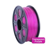 WUXUN3DP 3D Printer Filament PETG 1.75mm Sublimation Plastic Marble Translucent Green Black Red 3D Printing Filament Material(Trans-Purple)