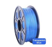 WUXUN3DP 3D Printer Filament PETG 1.75mm Sublimation Plastic Marble Translucent Green Black Red 3D Printing Filament Material(Trans-Blue)