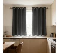 WUXXIANG Blackout Curtains 243 x 120 cm Insulated, Soundproof, Room Darkening, Privacy Protection, Soft, Pencil Pleat, Sun Blocking Drop Curtains for Bedroom, Living Room, Kitchen, Grey