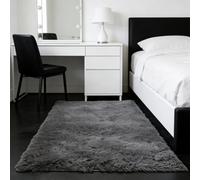 WUXXIANG Rugs Living Room 190 x 130 cm Anti Slip, Shaggy Soft, Elegant, Easy to Clean, Non-Shedding, Washable Fluffy Shaggy Rugs for Bedroom, Living Room, Kitchen, Bedside, Hallway, Grey