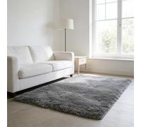 WUXXIANG Shaggy Rug 187 x 100 cm Anti Slip, Shaggy Soft, Elegant, Easy to Clean, Non-Shedding, Washable Area Rugs for Bedroom, Living Room, Kitchen, Bedside, Hallway, Grey