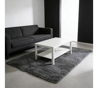 WUXXIANG Shaggy Rug 190 x 80 cm Anti Slip, Shaggy Soft, Elegant, Easy to Clean, Non-Shedding, Washable Modern Rugs for Bedroom, Living Room, Kitchen, Bedside, Hallway, Grey