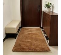 WUXXIANG Shaggy Rug 63 x 180 cm Anti Slip, Shaggy Soft, Elegant, Easy to Clean, Non-Shedding, Washable Area Rugs for Bedroom for Bedroom, Living Room, Kitchen, Bedside, Hallway, Brown