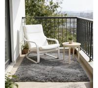 WUXXIANG Shaggy Rugs 150 x 100 cm Anti Slip, Shaggy Soft, Elegant, Easy to Clean, Non-Shedding, Washable Fluffy Rug for Bedroom, Living Room, Kitchen, Bedside, Hallway, Grey