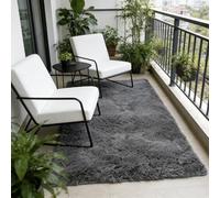 WUXXIANG Shaggy Rugs 155 x 80 cm Anti Slip, Shaggy Soft, Elegant, Easy to Clean, Non-Shedding, Washable Fluffy Shag Rug for Bedroom, Living Room, Kitchen, Bedside, Hallway, Grey