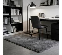 WUXXIANG Shaggy Rugs 155 x 80 cm Anti Slip, Shaggy Soft, Elegant, Easy to Clean, Non-Shedding, Washable Living Room Area Rugs for Bedroom, Living Room, Kitchen, Bedside, Hallway, Grey