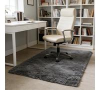 WUXXIANG Shaggy Rugs 220 x 195 cm Anti Slip, Shaggy Soft, Elegant, Easy to Clean, Non-Shedding, Washable Runner Rug for Bedroom for Bedroom, Living Room, Kitchen, Bedside, Hallway, Grey