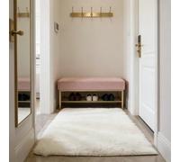 WUXXIANG Shaggy Rugs 292 x 180 cm Anti Slip, Shaggy Soft, Elegant, Easy to Clean, Non-Shedding, Washable Soft Fluffy Rug for Bedroom, Living Room, Kitchen, Bedside, Hallway, White