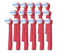 WuYan Toothbrush Heads for Oral b Kids Electric Toothbrush, 16 Pack Electric Toothbrush Replacement for Braun Electric Toothbrush, Candy Red Brush Heads Toothbrush for Kids