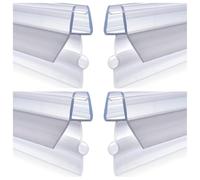 Wuyangcun 4 Pack Waterproof Shower Seal Strips 50CM Each Dustproof Soundproof Soft Rubber Bath Door Seal Universal for Sliding Frameless Shower 200CM Total (4mm)