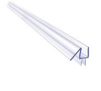 Wuyangcun 50CM Glass Shower Door Bottom Seal Strip with Dual Wiper Lips Rigid PVC Waterproof Bath Shower Screen Seal Strip for 6-12mm Frameless Glass (12mm)