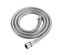 Wuyangcun Shower Hose 1.5M Stainless Steel Anti Winding Handheld Replacement Hose with Flexible EPDM Inner Tube High Pressure Solid Brass G1/2 Connector (Silver)