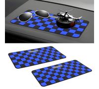 Wuyaoyao 2PCS Car Dashboard Anti Slip Mat, 12.2"×8.3" Non-Slip Dashboard Sticky Pad, PVC Car Dash Gripping Mat, Multifunctional Auto Grip Mat for Phones Sunglasses Keys Electronic Devices (Blue)