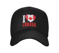 WUYIJGCS Classic Custom Punk I Love Canada Day Pride Baseball Cap for Men Women Breathable Canadian Flag Dad Hat Outdoor Essential for Summer